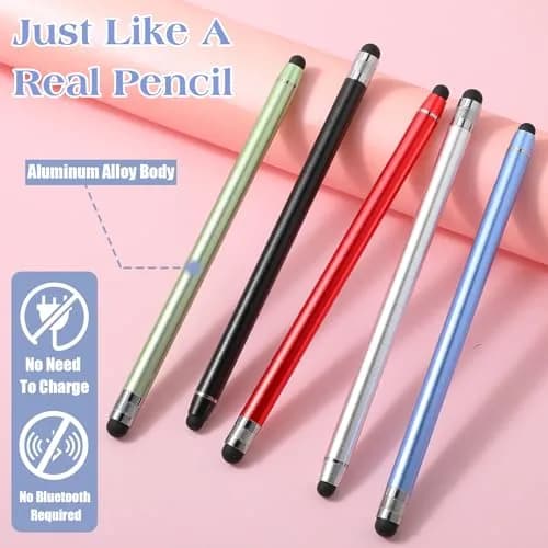 Andibro 5 Pack Dual-end Stylus Pens for Touch Screens | High Sensitivity Silicone Stylus for Smartphones & Tablets thumbnail 4