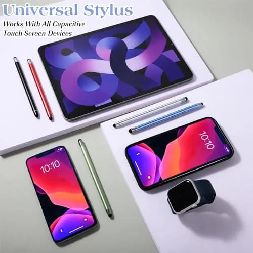 Andibro 5 Pack Dual-end Stylus Pens for Touch Screens | High Sensitivity Silicone Stylus for Smartphones & Tablets thumbnail 3
