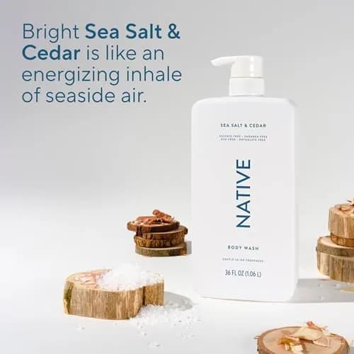 Native Clean Body Wash Sea Salt & Cedar 1064ml (36 Fl Oz) | Gentle pH-Balanced for Sensitive Skin thumbnail 5