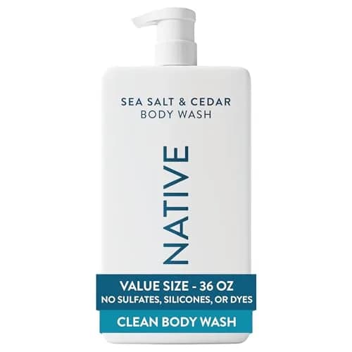 Native Clean Body Wash Sea Salt & Cedar 1064ml (36 Fl Oz) | Gentle pH-Balanced for Sensitive Skin thumbnail 1