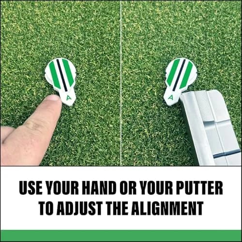 Alignment Ball Mark Green Golf Ball Marker with 360° Rotating Aim Aid | USGA Compliant thumbnail 7