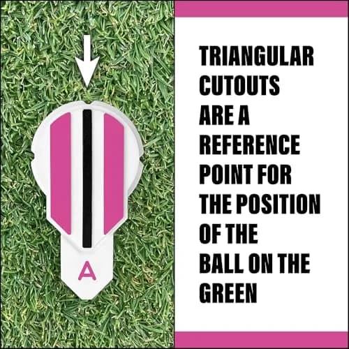 Alignment Ball Mark Pink Golf Ball Marker with 360° Rotating Alignment Aid | USGA Compliant thumbnail 6