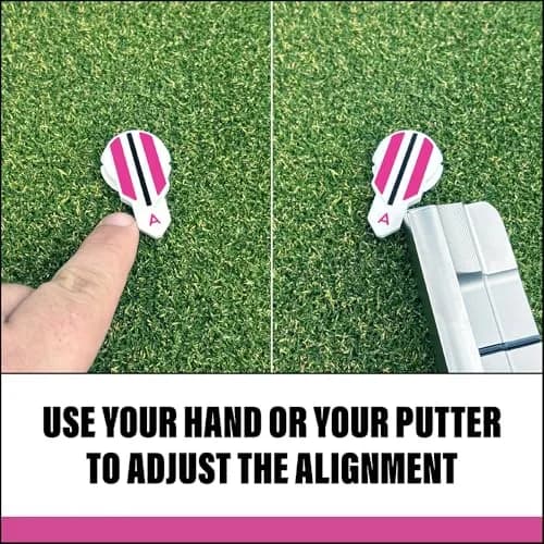 Alignment Ball Mark Pink Golf Ball Marker with 360° Rotating Alignment Aid | USGA Compliant thumbnail 7