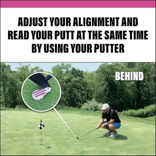 Alignment Ball Mark Pink Golf Ball Marker with 360° Rotating Alignment Aid | USGA Compliant thumbnail 8