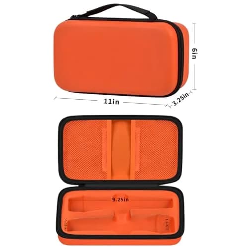 Againmore Wireless Microphone Case for JBL PartyBox Mic & Two Mic System | Orange EVA Hard Shell with Handle thumbnail 5