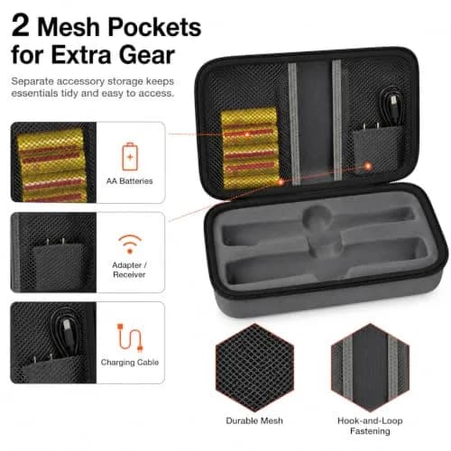 Againmore EVA Microphone Case for JBL PartyBox Mic & Two Mic System, 27.9cm (11") | Protects Wireless Mics & Accessories thumbnail 6