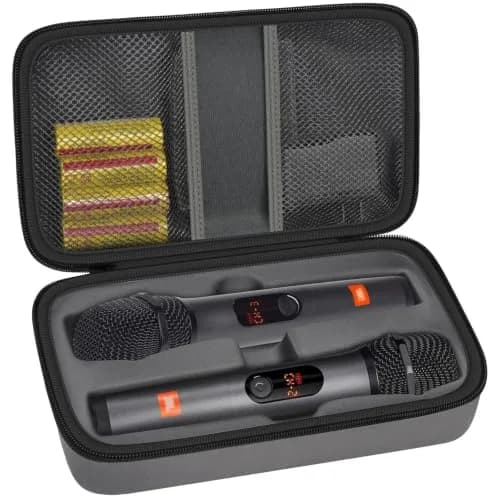 Againmore EVA Microphone Case for JBL PartyBox Mic & Two Mic System, 27.9cm (11") | Protects Wireless Mics & Accessories thumbnail 1