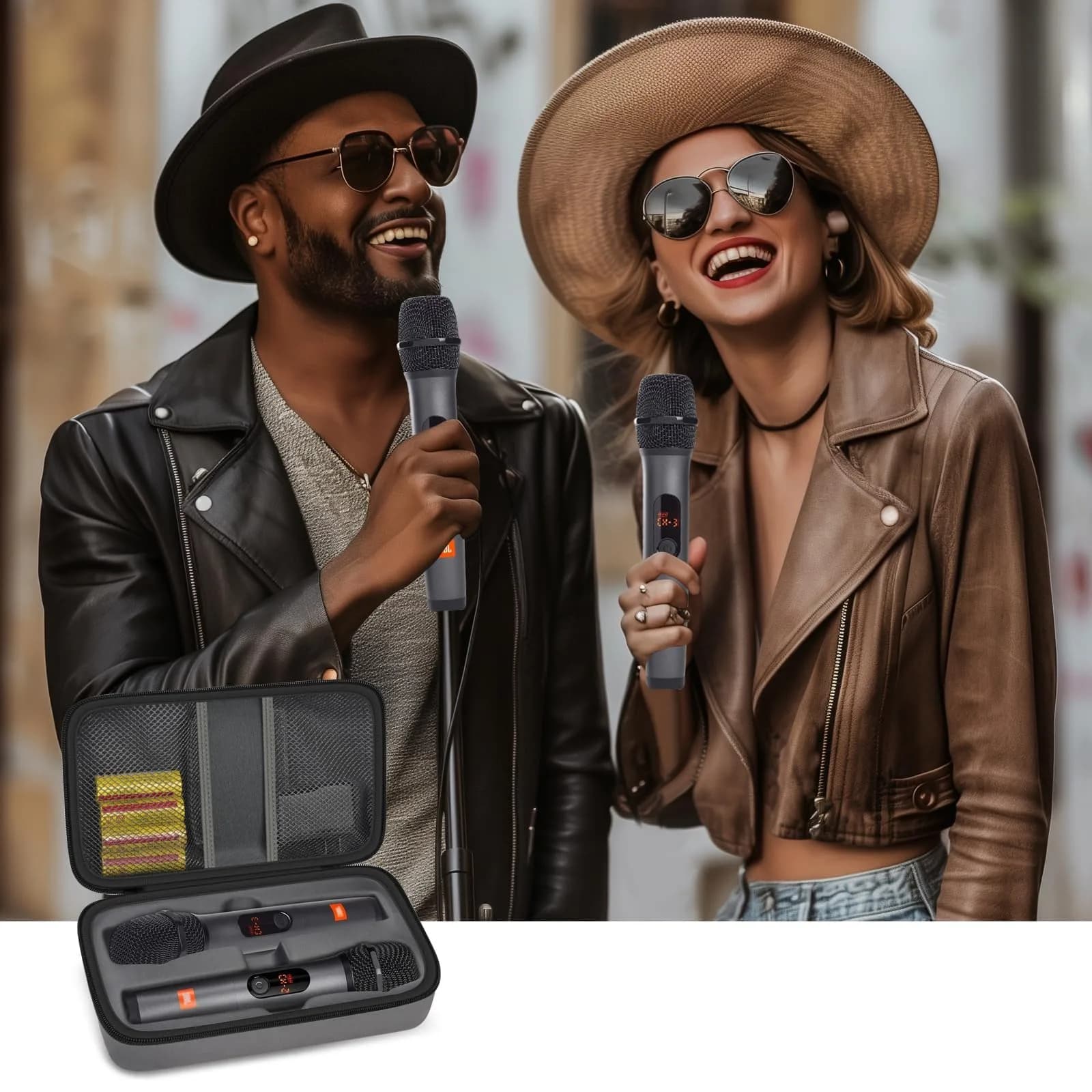 Againmore EVA Microphone Case for JBL PartyBox Mic & Two Mic System, 27.9cm (11") | Protects Wireless Mics & Accessories - view 8