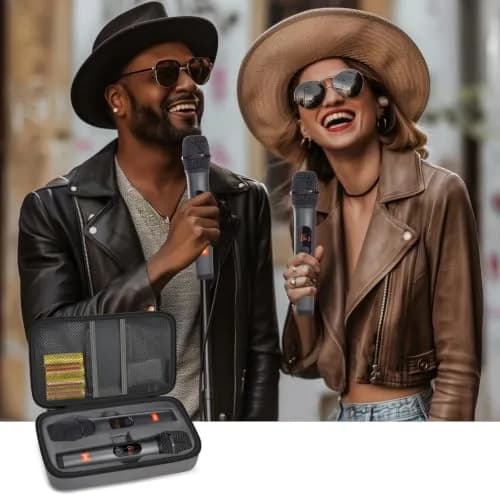 Againmore EVA Microphone Case for JBL PartyBox Mic & Two Mic System, 27.9cm (11") | Protects Wireless Mics & Accessories thumbnail 8