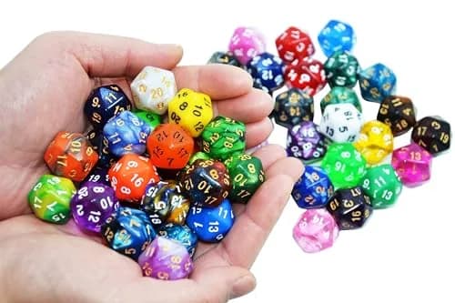 SmartDealsPro 50-Pack D20 Dice 22mm (0.86 inches) | Bulk Polyhedral Dice Set for RPGs thumbnail 4