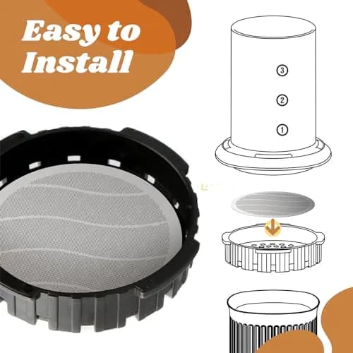 Xinafan Reusable Coffee Filter for AeroPress Original Go Clear 6.2 cm (2.44 in) | Full-Bodied Coffee, Eco-Friendly thumbnail 5