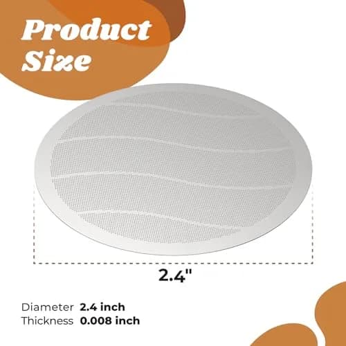 Xinafan Reusable Coffee Filter for AeroPress Original Go Clear 6.2 cm (2.44 in) | Full-Bodied Coffee, Eco-Friendly thumbnail 2