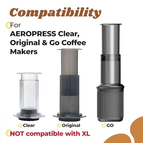 Xinafan Reusable Coffee Filter for AeroPress Original Go Clear 6.2 cm (2.44 in) | Full-Bodied Coffee, Eco-Friendly thumbnail 3