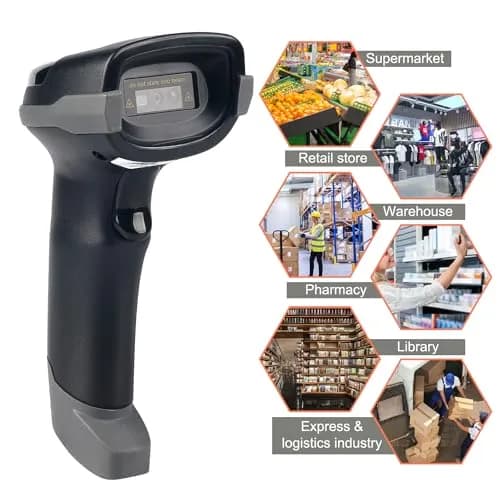 Sumicor Wireless Barcode Scanner Bluetooth 2.4G 3-in-1 1D 2D QR Scanner with Stand 17.02 cm (6.7 in) thumbnail 6