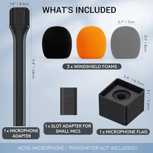 TONOR TP20 Handheld Adaptor for Wireless Microphones & Lavalier Mics | 1-Pack Set thumbnail 2