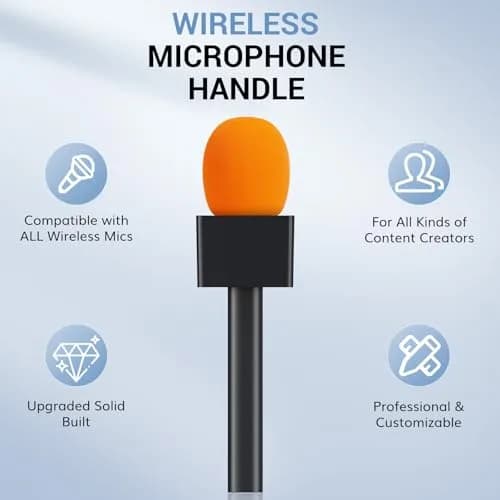 TONOR TP20 Handheld Adaptor for Wireless Microphones & Lavalier Mics | 1-Pack Set thumbnail 3