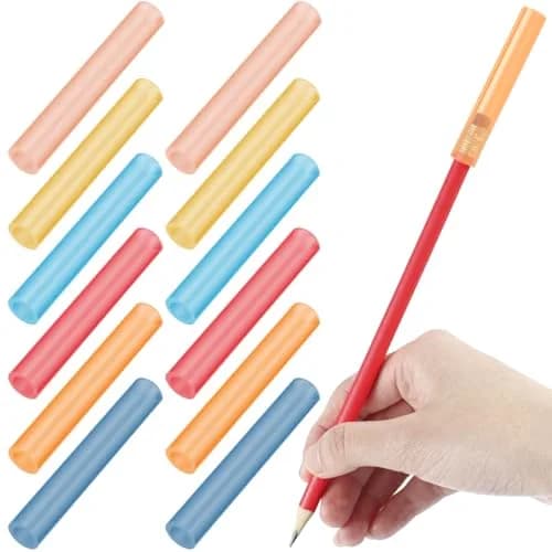 Tinlade Chewable Pencil Toppers Sensory for Kids, Multicolored 24-Pack | Safe Silicone Oral Motor Chew Aid for Anxiety, Autism, ADHD thumbnail 1