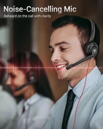 NUBWO HW02 Headset with Microphone | USB C & 3.5mm, Inline Mute & Volume Control, Lightweight (60g), for PC & Mobile thumbnail 4
