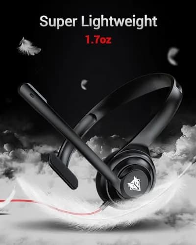 NUBWO HW02 Headset with Microphone | USB C & 3.5mm, Inline Mute & Volume Control, Lightweight (60g), for PC & Mobile thumbnail 3