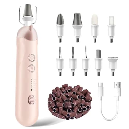 Hoxida Professional Cordless Electric Nail Drill Set with 9 Bits & 100 Sanding Bands | Rechargeable 20,000 RPM thumbnail 1