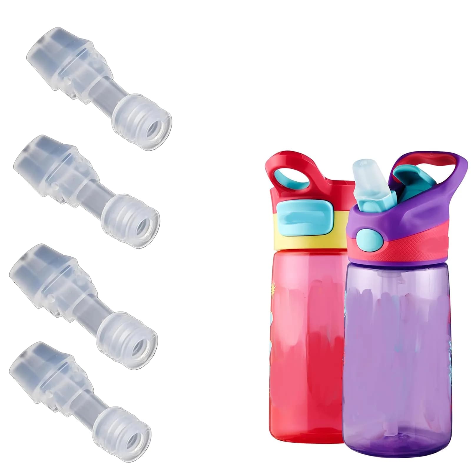 Peixiong Kids Water Bottle Bite Valve Replacement Silicone | Durable & Safe for Children — White