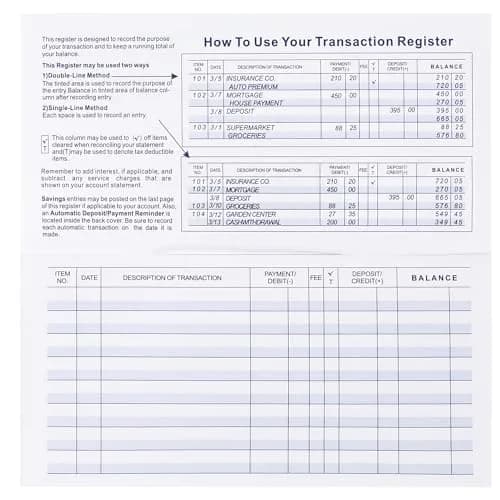 CASMONAL 32 Pack Check Registers | Blank Ledger Transaction Log Books for Small Businesses thumbnail 2