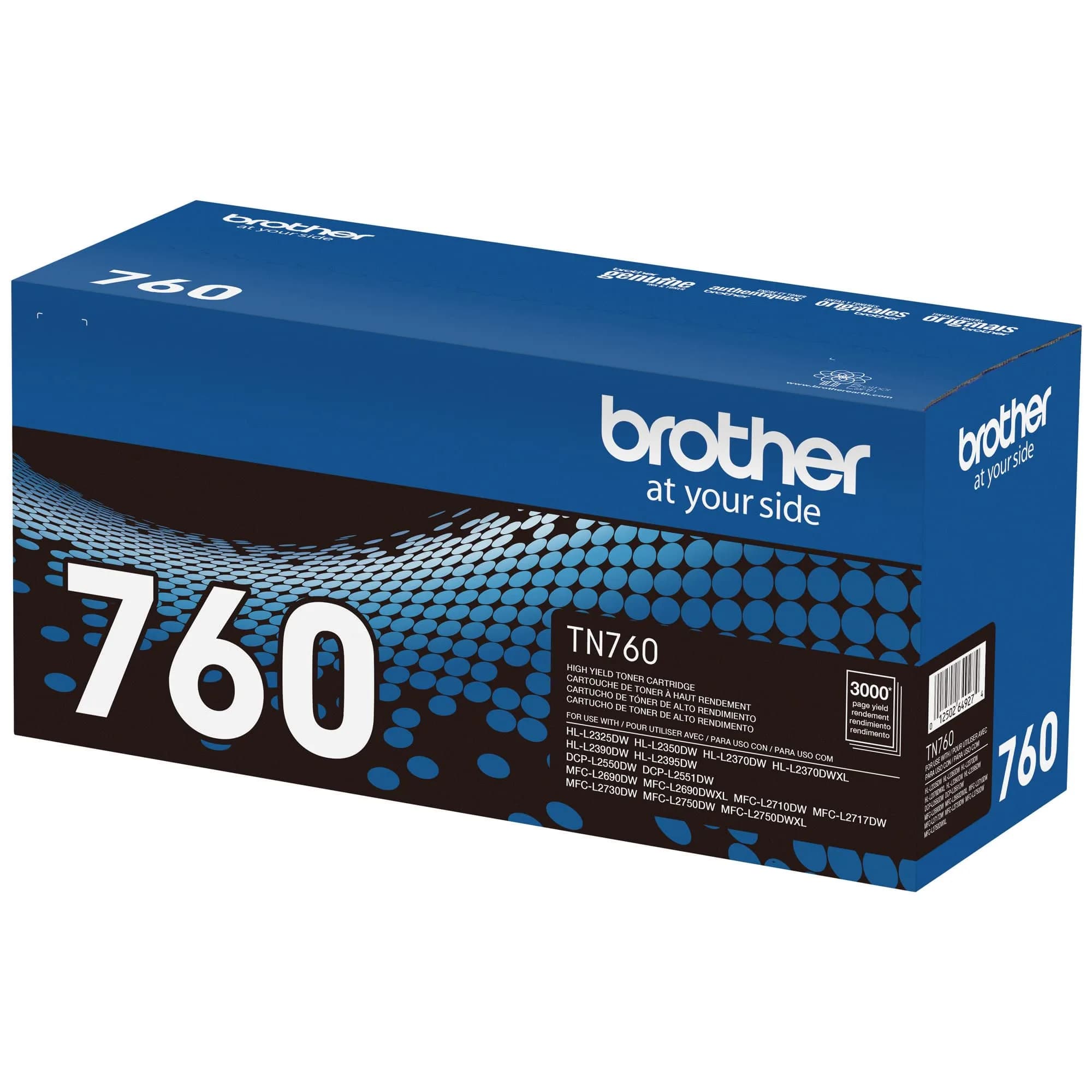 Brother TN760 High Yield Black Toner Cartridge (Pack of 3) | Genuine Brother Toner for Laser Printers - view 3