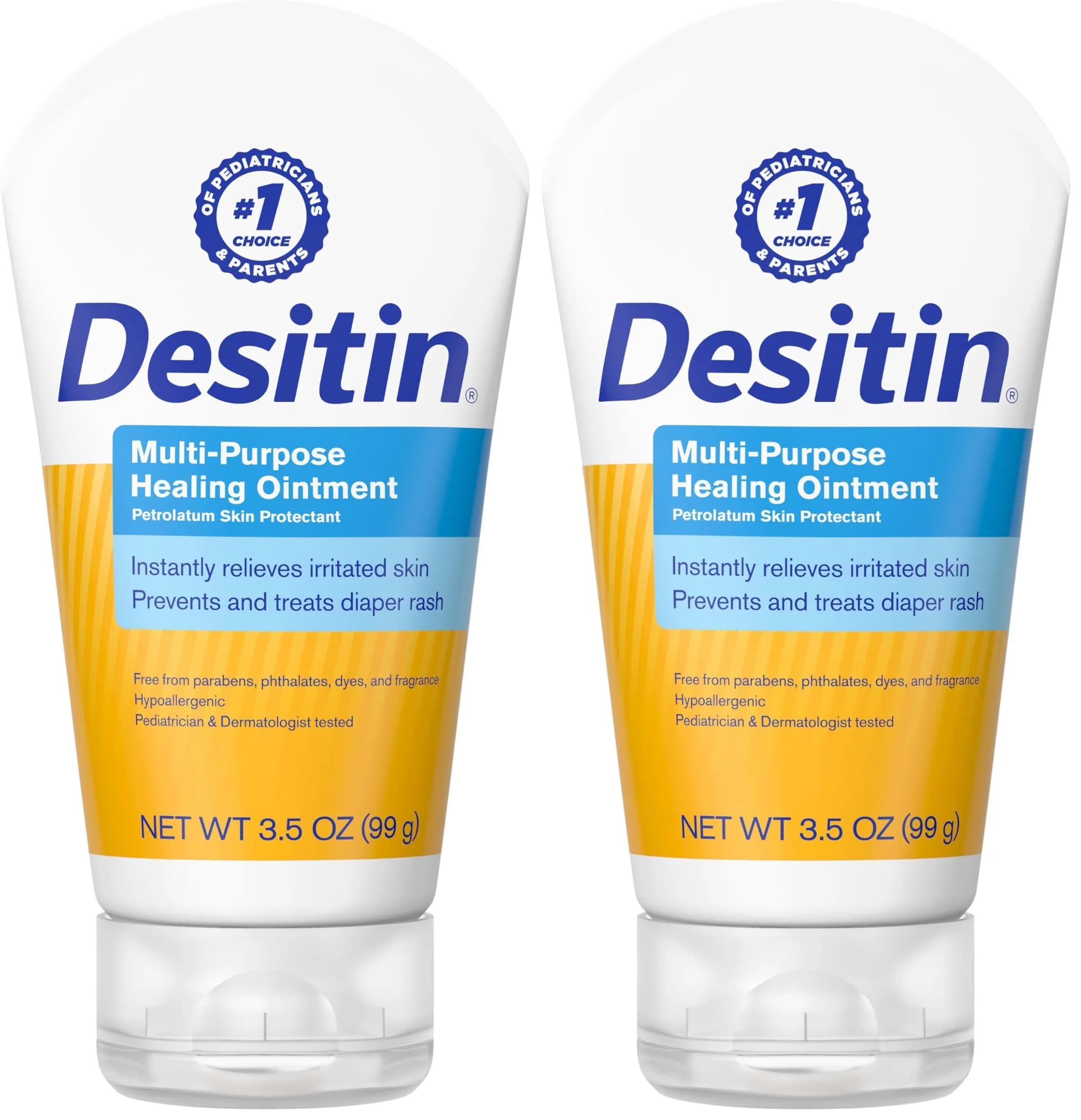 Desitin Multi-Purpose Diaper Rash Ointment with Vitamins A & D | 205ml (7 oz) Pack of 2 | Gentle Skin Protectant for All Ages - main product image