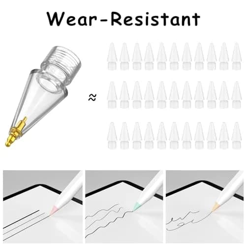 FAFALITHIC Gourd-Shaped Fine Point Metal Replacement Tips for Apple Pencil 1st/2nd Gen, USB-C, Pro | 6-Pack with Storage Case thumbnail 4