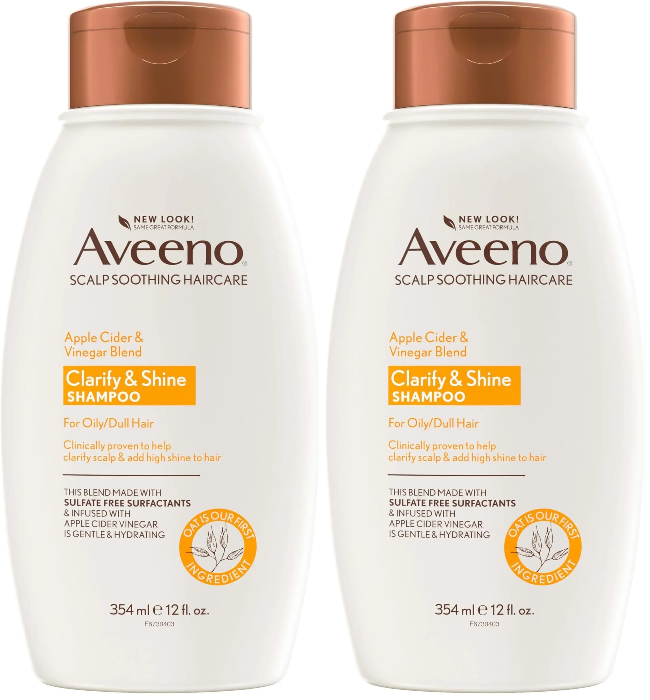 Aveeno Scalp Soothing Apple Cider Vinegar Shampoo, 24 Fl Oz (710ml) | Clarifies & Nourishes for Oily, Dull Hair - main product image