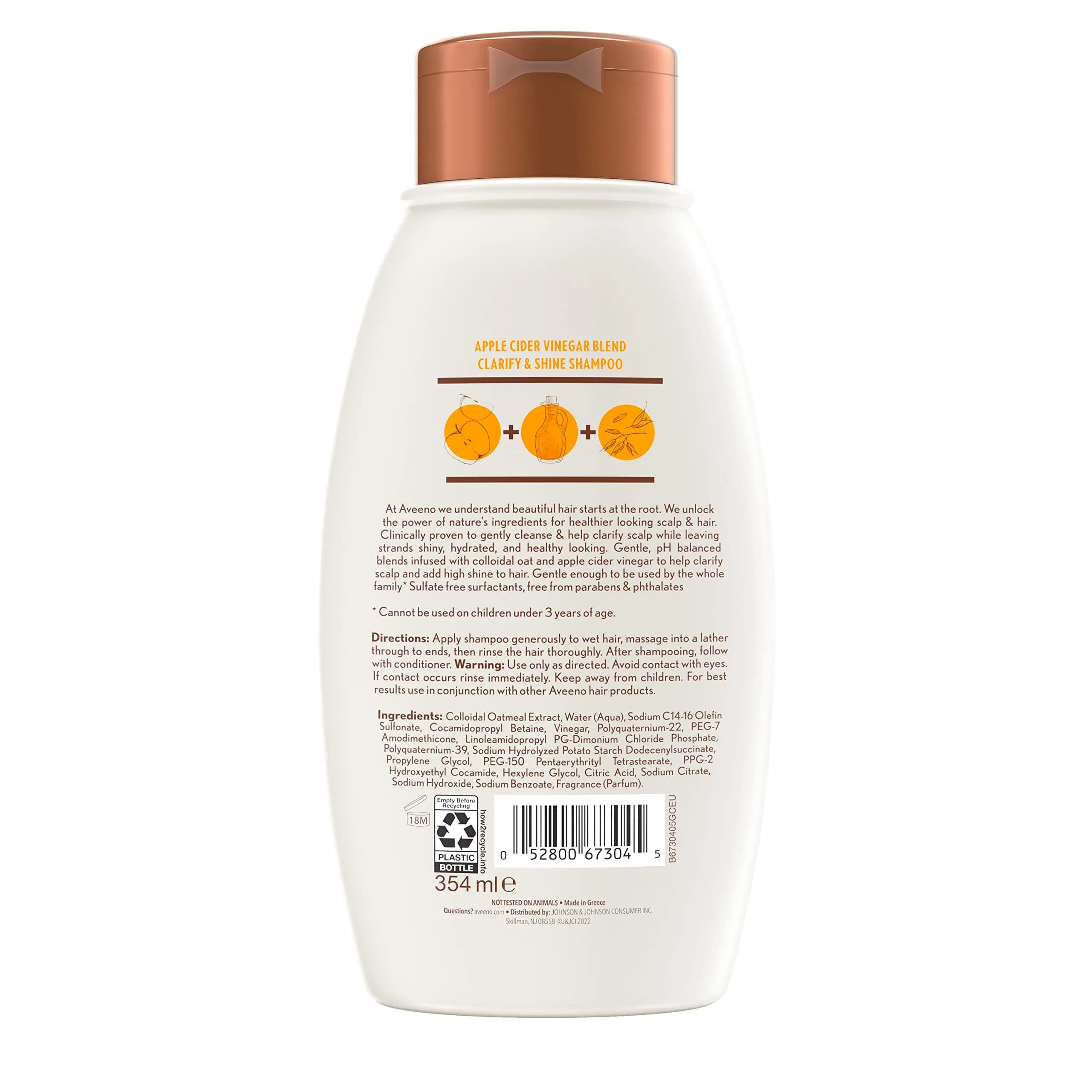 Aveeno Scalp Soothing Apple Cider Vinegar Shampoo, 24 Fl Oz (710ml) | Clarifies & Nourishes for Oily, Dull Hair - view 9