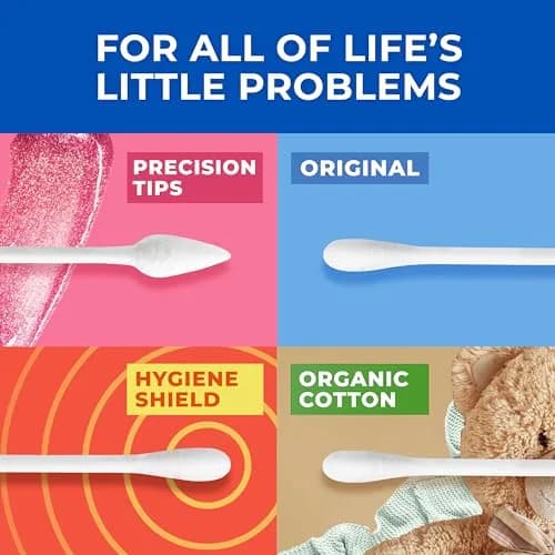 Q-tips Cotton Swabs for Hygiene and Beauty Care Original Cotton Swab Made with 100% Cotton 1250 Count (Pack of 2) thumbnail 9