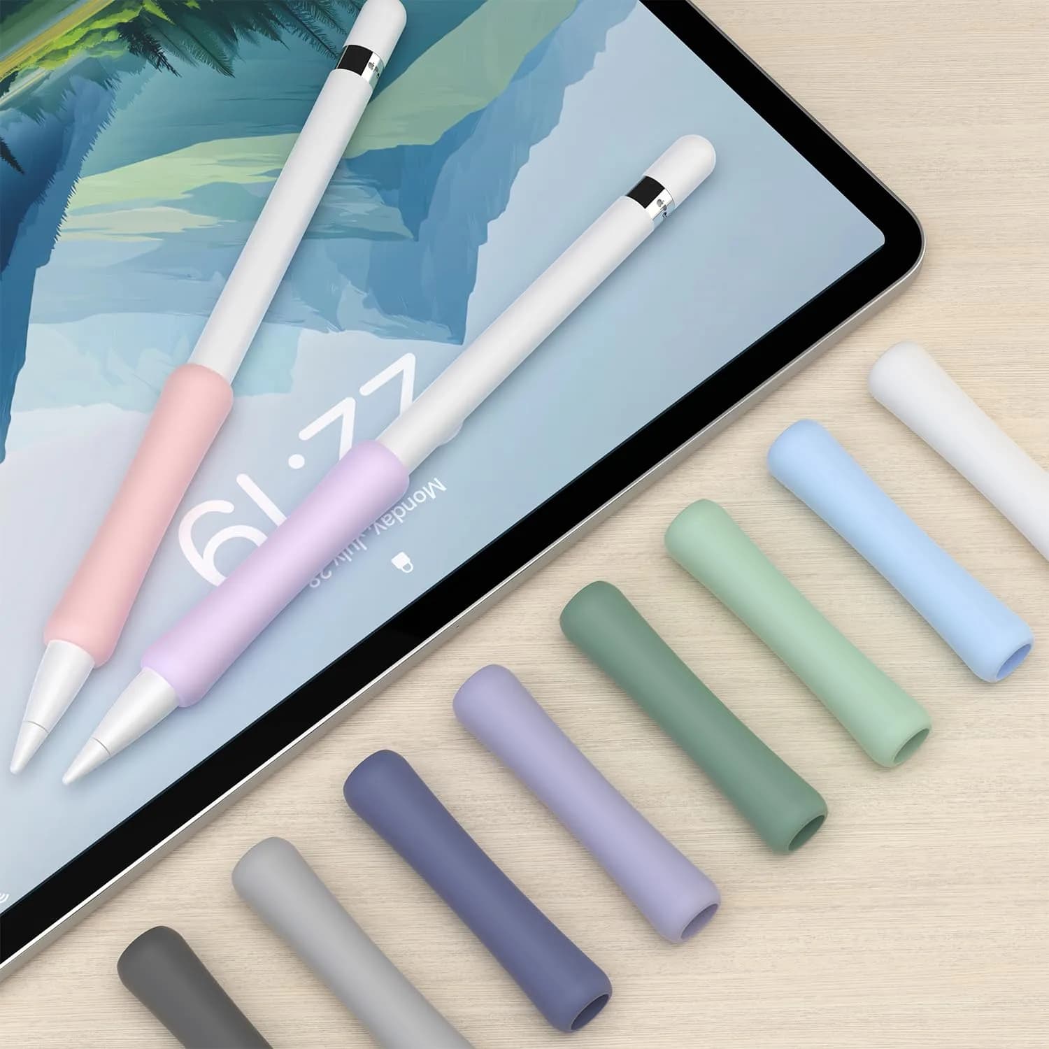 FAFALITHIC 4 Pack Silicone Grip for Apple Pencil 1st Gen, Pro, USB-C | Ergonomic Design - view 3