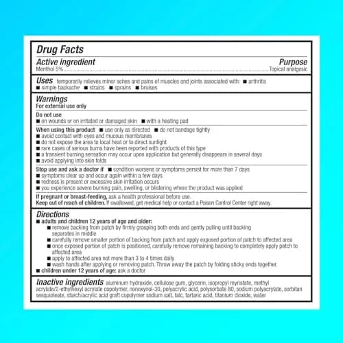 Icy Hot XL Pain Relief Patches 3 Count | Targeted Back & Large Area Relief, Menthol & Contrast Therapy thumbnail 2