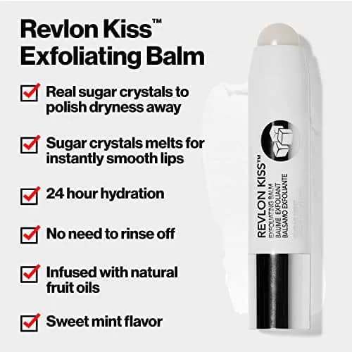 Revlon Kiss Sugar Scrub Exfoliating Lip Balm 0.09 oz Pack of 2 | 24H Hydration Mint thumbnail 2