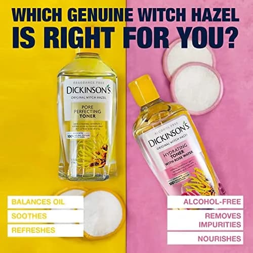 Dickinson's Witch Hazel Hydrating Toner Rosewater 16 Fl Oz | Alcohol-Free, 98% Natural Formula for Sensitive Skin thumbnail 5
