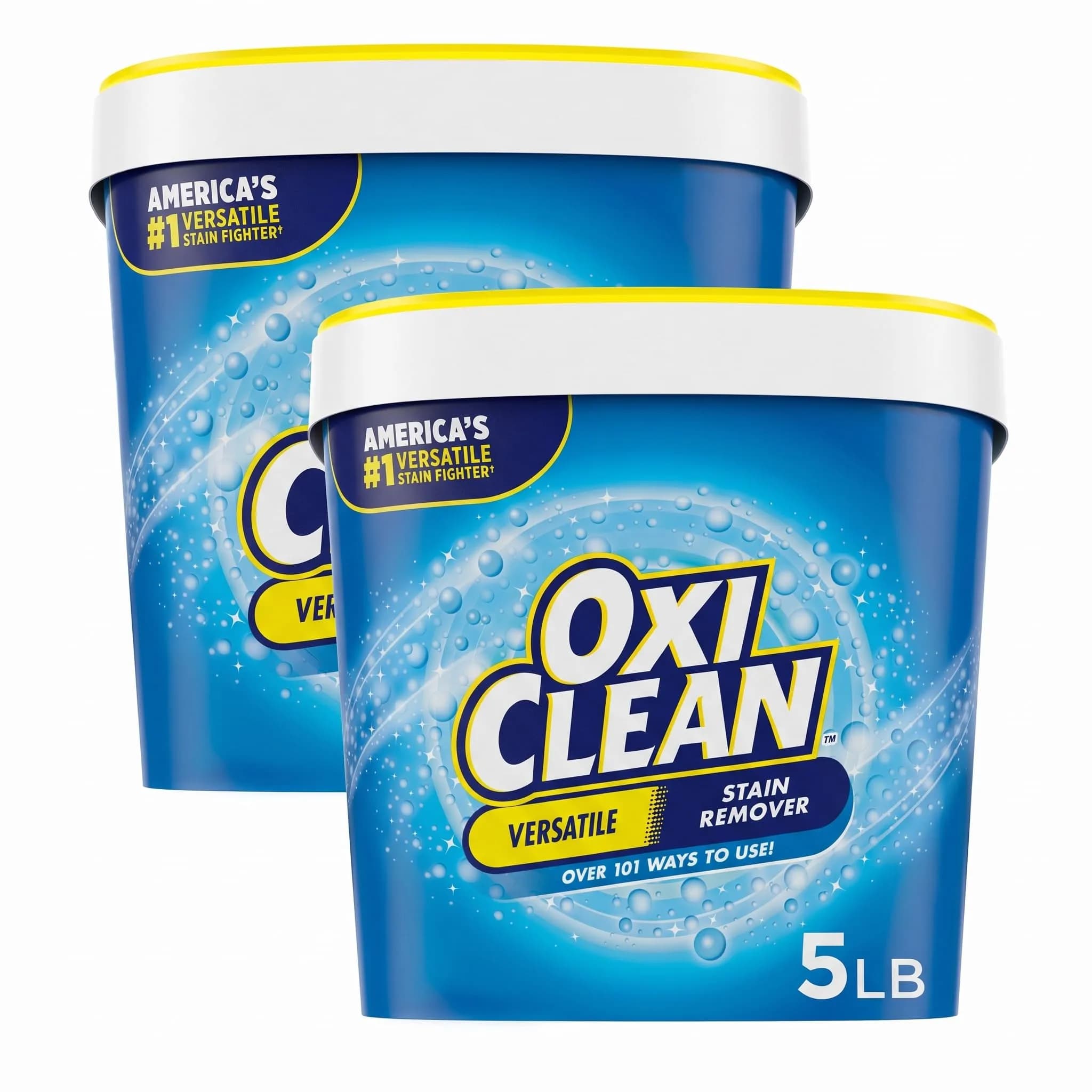 OxiClean Versatile Stain Remover Powder 5 lb (Pack of 2) | Oxygen-Powered Laundry & Home Cleaner