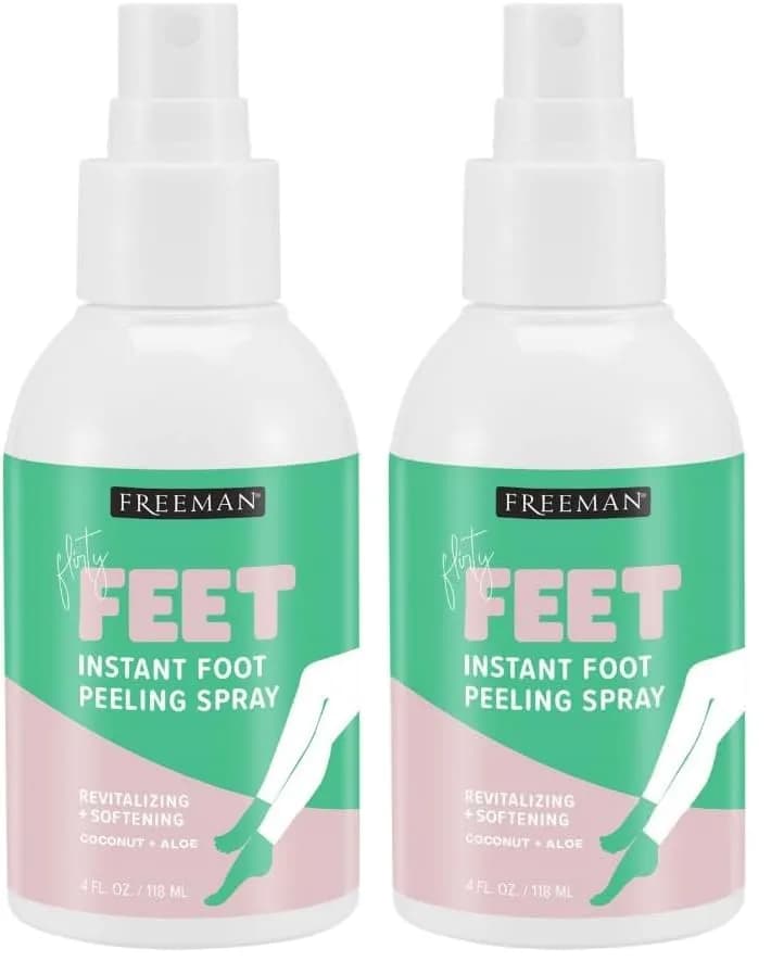 Freeman Flirty Feet Coconut & Aloe Foot Peeling Spray 236ml (8 fl.oz.) | Exfoliates Dead Skin for Soft Feet - main product image