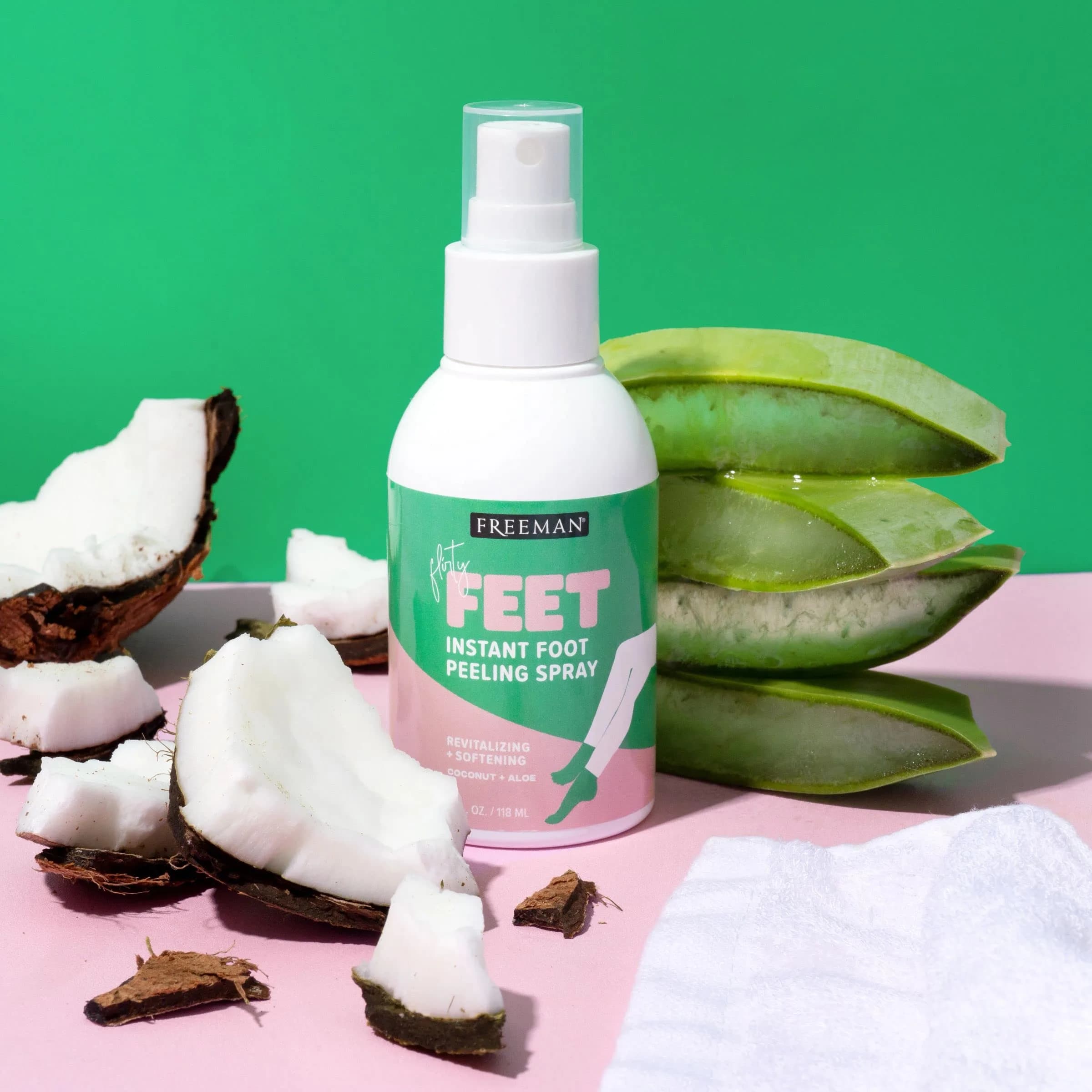 Freeman Flirty Feet Coconut & Aloe Foot Peeling Spray 236ml (8 fl.oz.) | Exfoliates Dead Skin for Soft Feet - view 9