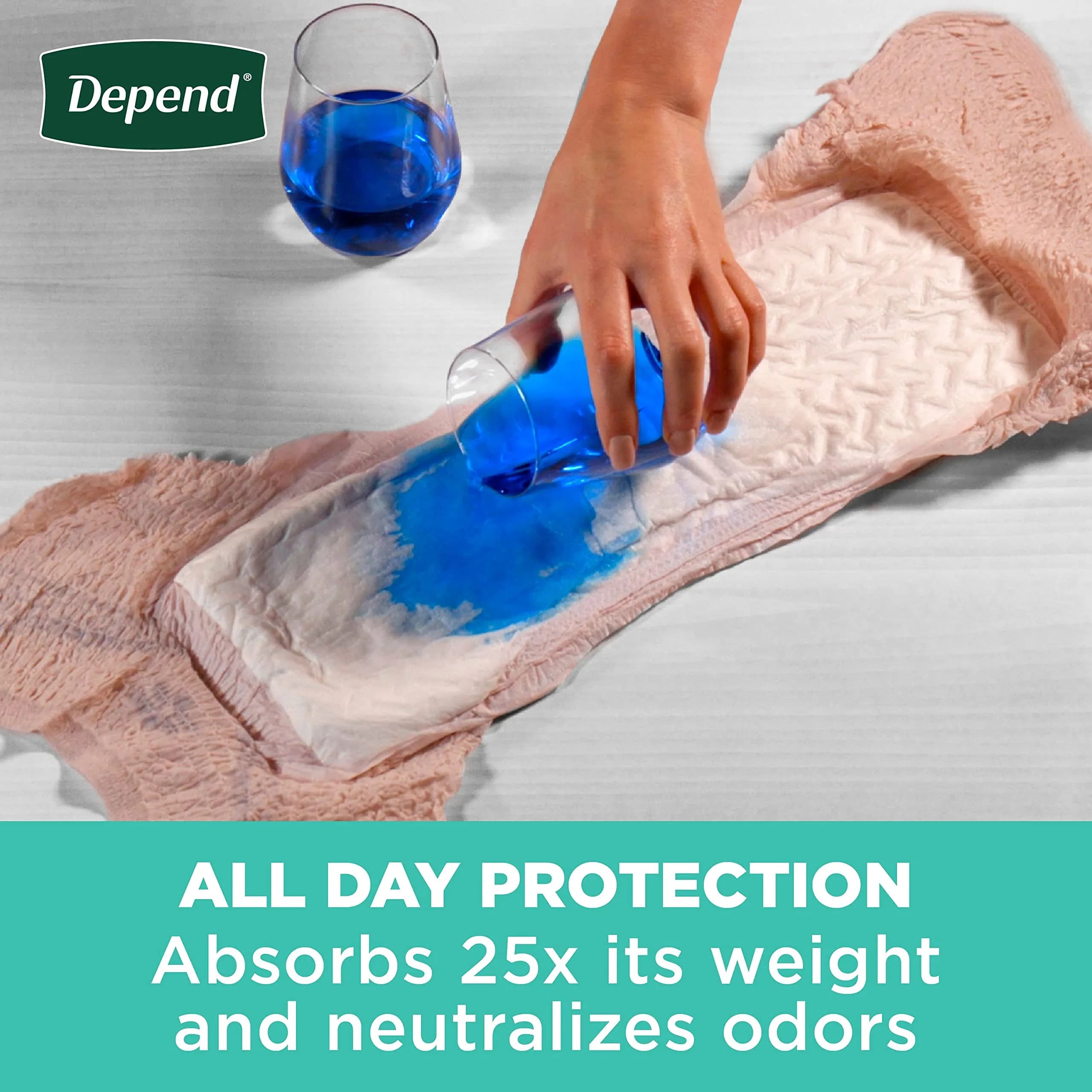 Depend Fresh Protection Incontinence Underwear for Women Medium Blush 60 Count | Maximum Absorbency - view 2