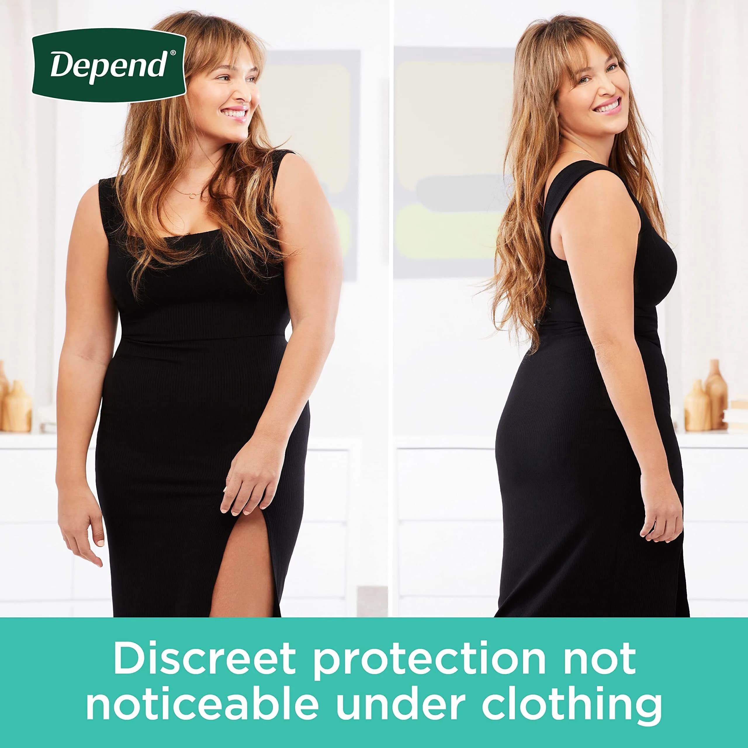 Depend Fresh Protection Incontinence Underwear for Women Medium Blush 60 Count | Maximum Absorbency - view 6