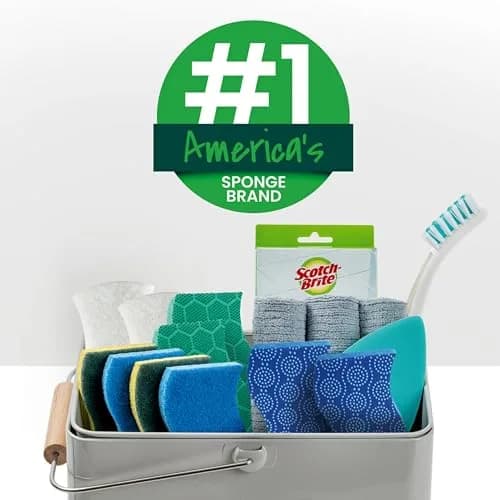 Scotch-Brite Zero Scratch Scrub Sponge, 12 Count (Pack of 2) | Cleans 3x Faster thumbnail 5