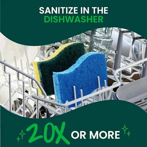 Scotch-Brite Zero Scratch Scrub Sponge, 12 Count (Pack of 2) | Cleans 3x Faster thumbnail 8