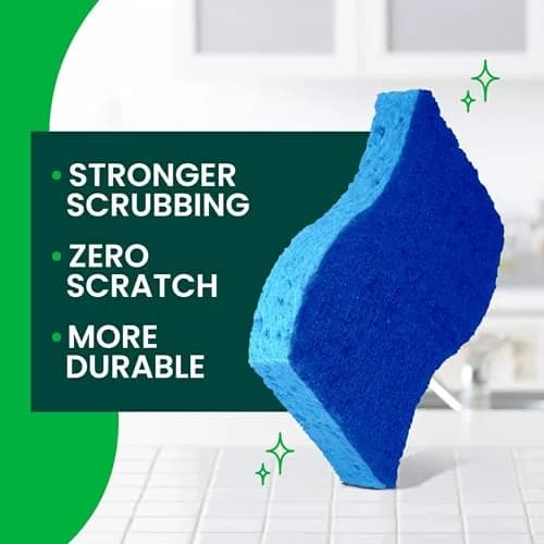 Scotch-Brite Zero Scratch Scrub Sponge, 12 Count (Pack of 2) | Cleans 3x Faster thumbnail 2