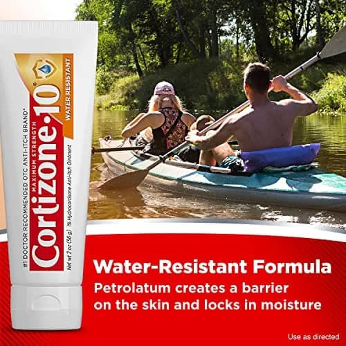Cortizone 10 Maximum Strength Water Resistant Itch Relief Ointment 2 oz | Fast-Acting Anti-Itch Cream for Eczema & Rash thumbnail 4