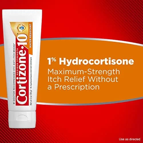 Cortizone 10 Maximum Strength Water Resistant Itch Relief Ointment 2 oz | Fast-Acting Anti-Itch Cream for Eczema & Rash thumbnail 5