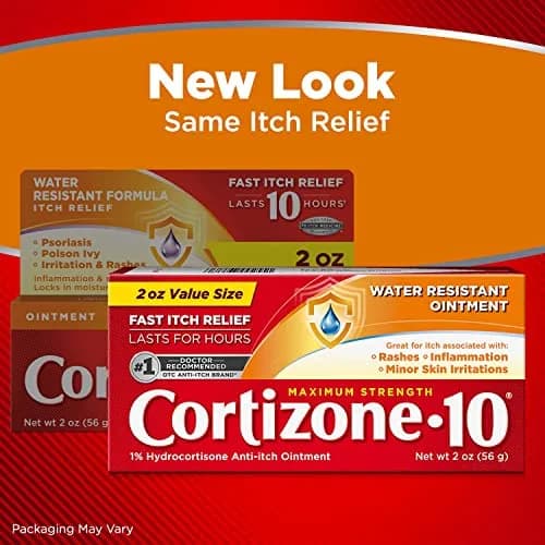 Cortizone 10 Maximum Strength Water Resistant Itch Relief Ointment 2 oz | Fast-Acting Anti-Itch Cream for Eczema & Rash thumbnail 2
