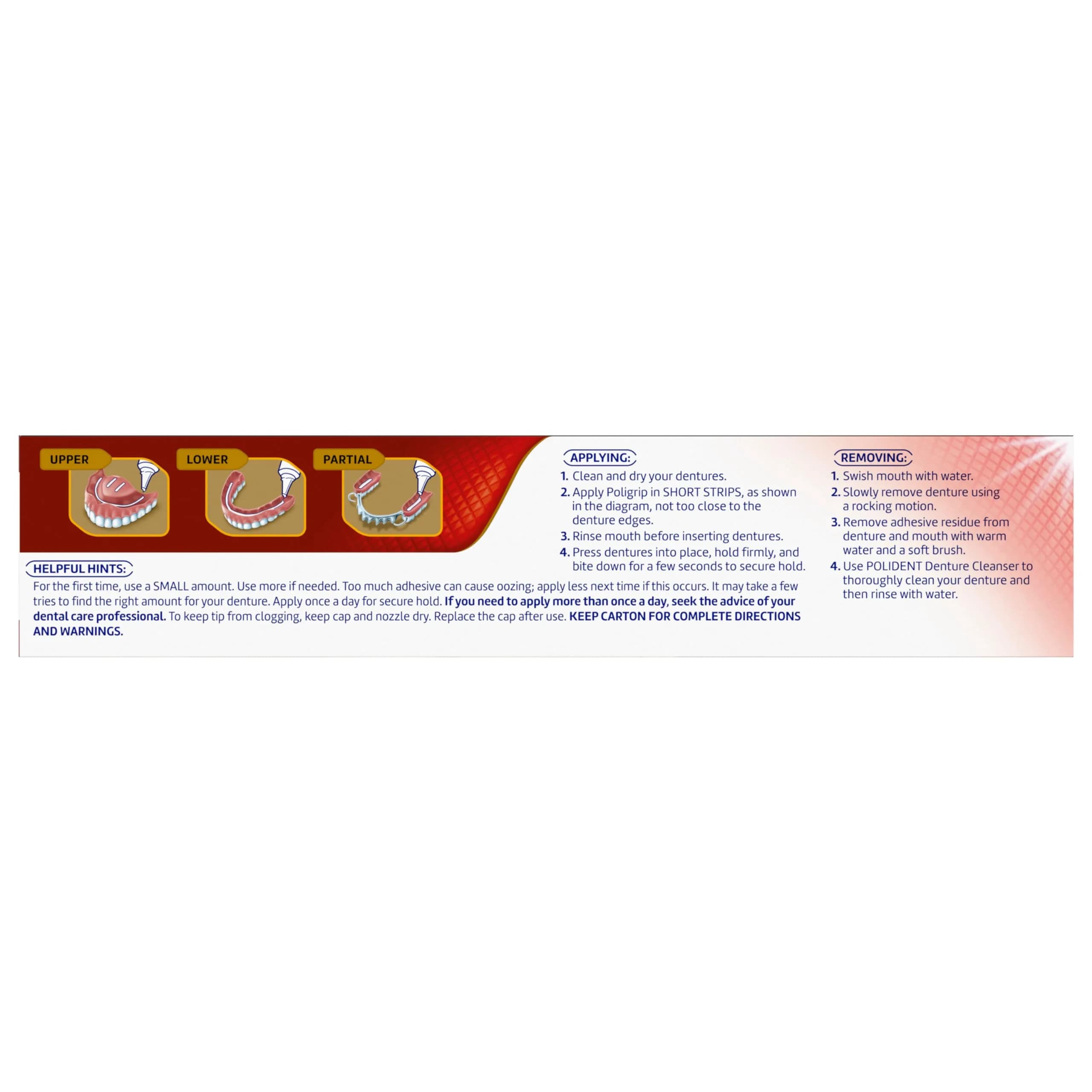 Super Poli-Grip Power Max Denture Adhesive Cream, 4.4 oz (125 g) Pack of 2 | Strongest Hold & Food Seal - view 9