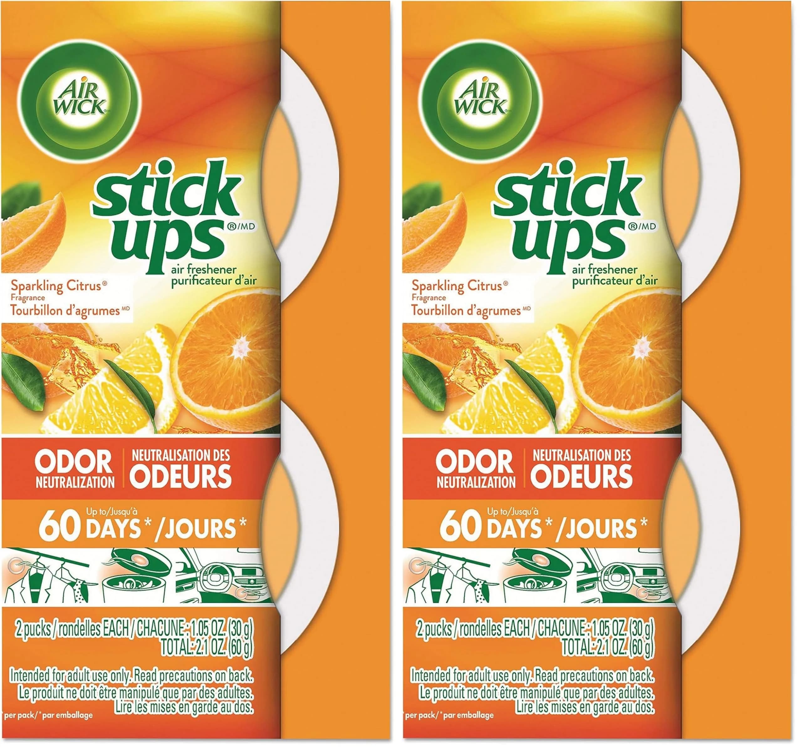 Air Wick Stick Ups Air Freshener Sparkling Citrus | 4.2 oz (119 ml) | Odor Eliminator for Small Spaces - main product image