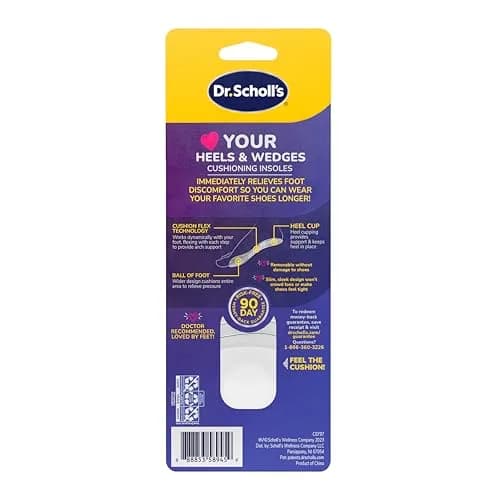 Dr. Scholl's Love Your Heels & Wedges 3/4 Length Insoles | Comfort for High Heels, Shock Absorption, Arch Support, No-Show Discreet Fit thumbnail 9
